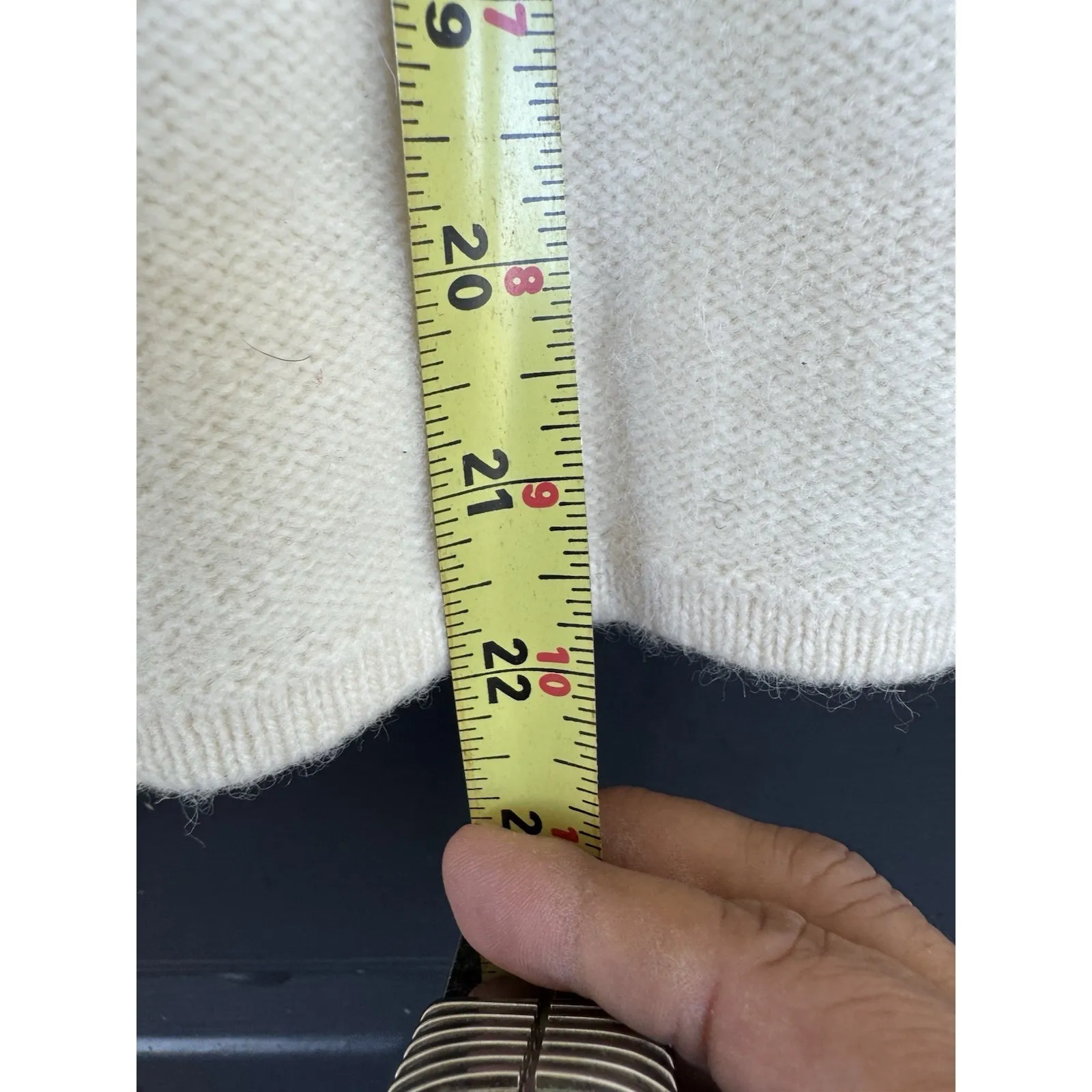 VTG Baxter Wells 100% Wool Embroidered Cardigan Sweater Christmas PL Petite L Tan Size undefined - Image 7