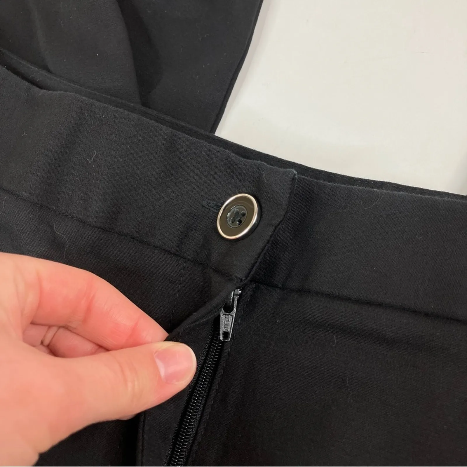 Rafaella | Black Cropped Ankle Curvy Cotton/Polyester Pants Womens 12 - Image 2