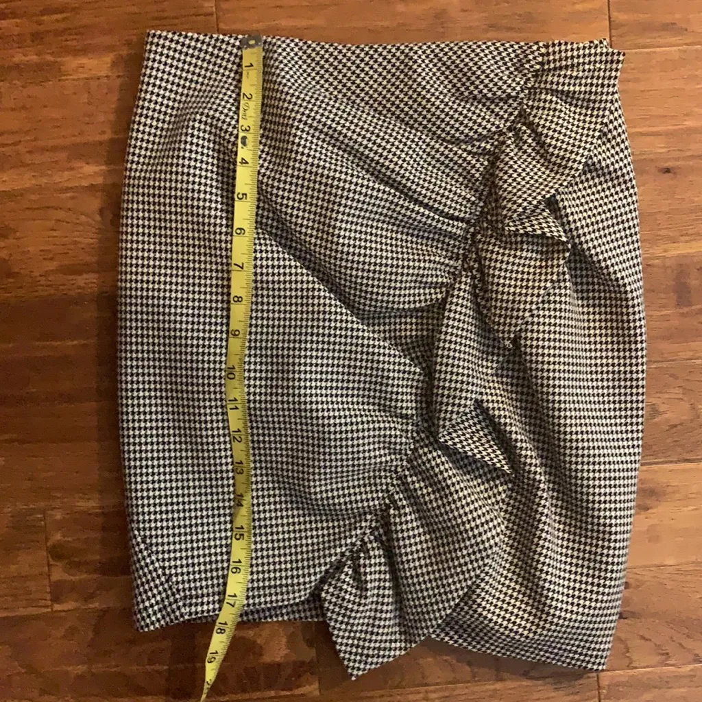 ALC Frank A.L.C. Houndstooth ruffle‎ mini skirt - Image 4