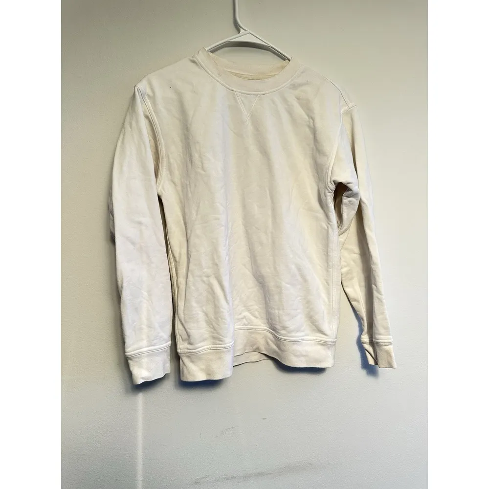 Lululemon Sweatshirt Women's Size‎ 4 White With Flaw - Image 2