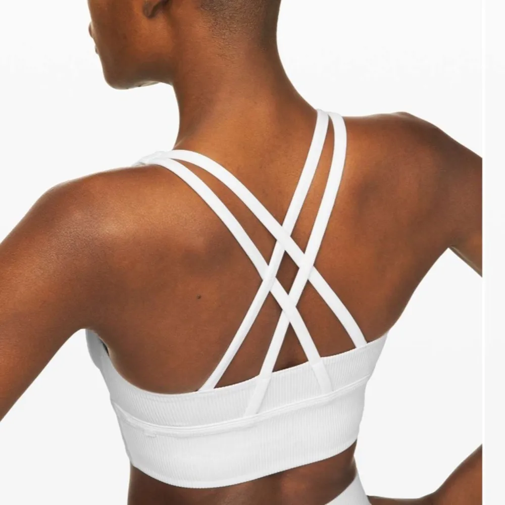 Lululemon Energy Bra *Long Line Texture White - Image 3