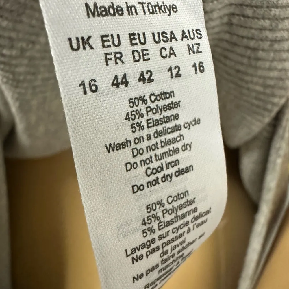 Boohoo Gray Split Thigh Ribbed Knit Sleeveless Tank Midi Dress Womens 12 - Image 7