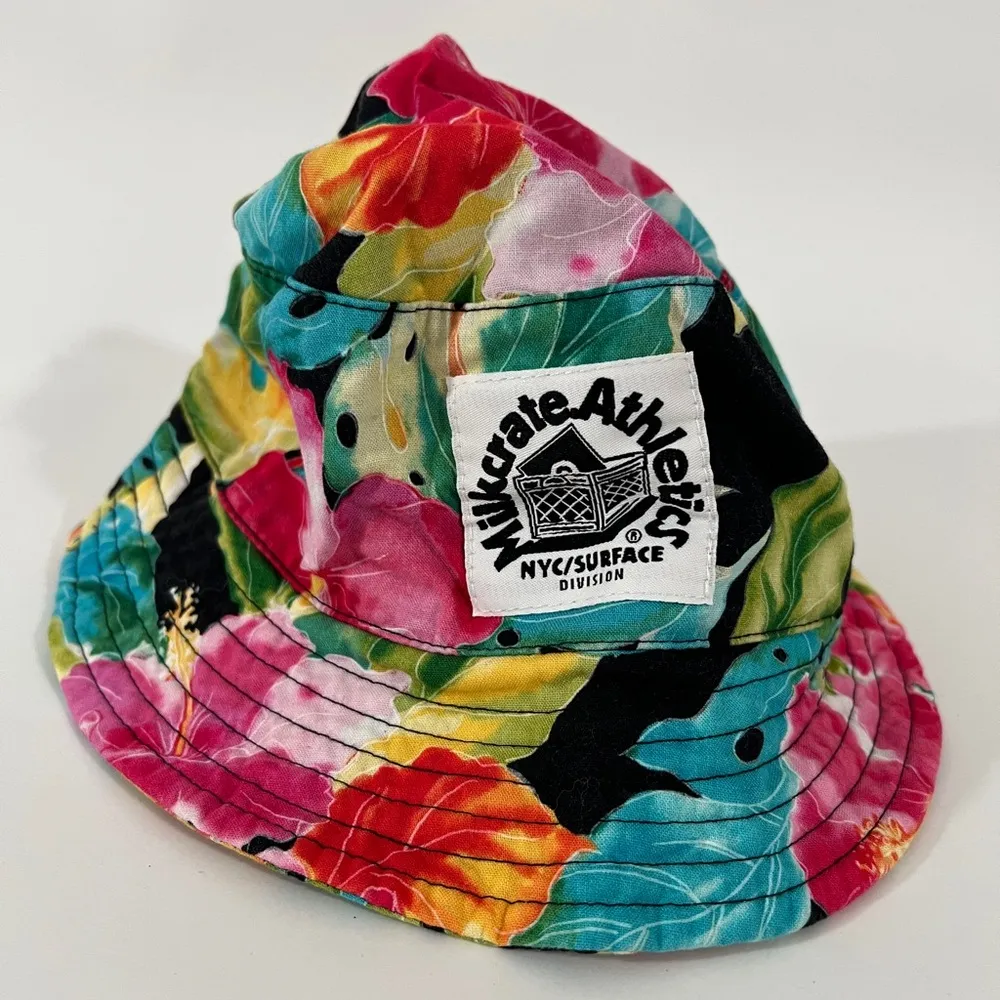 Tropical Floral Bucket Hat from Milkcrate Athletics OSFM Skate Blue - Image 2