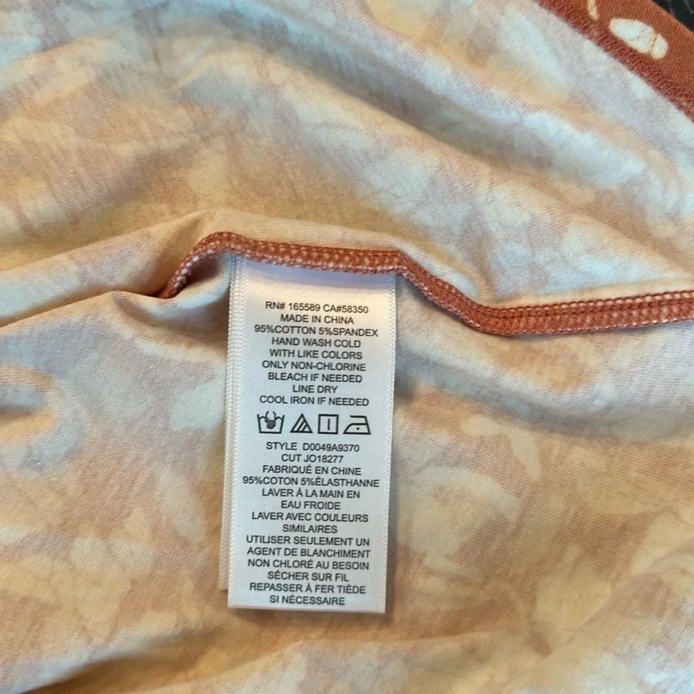 Soft Joie long abstract print midi dress canyon rose multicolored Large NWT Orange - Image 10