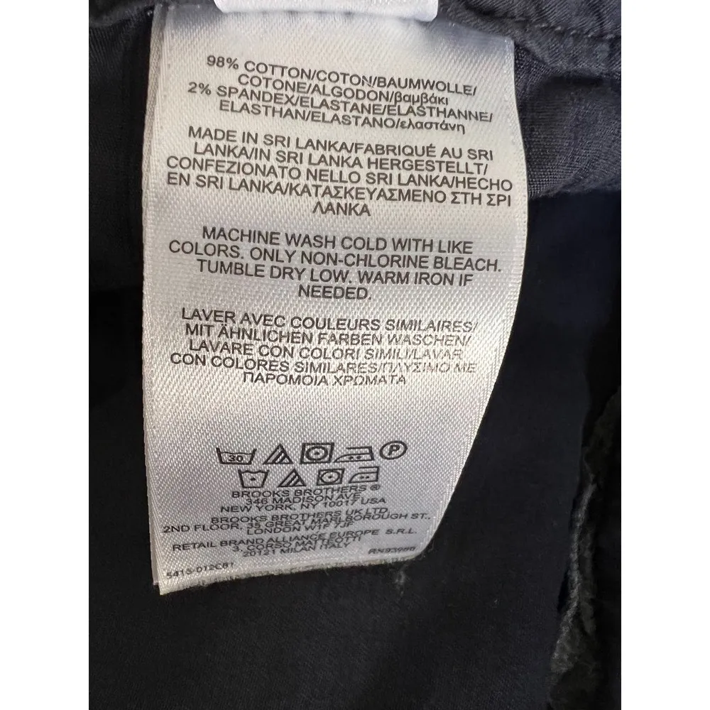 Brooks Brothers RED FLEECE Women's Navy Nautical Print Cotton Chino Pants Size 2 - Image 6