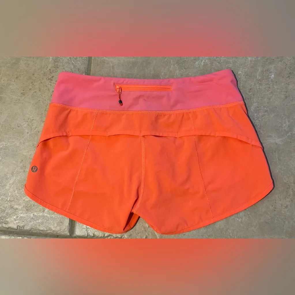 Rare Lululemon Run Speed Shorts 2.5” 4-Way Stretch Very Light Flare Coral Size 4 - Image 7