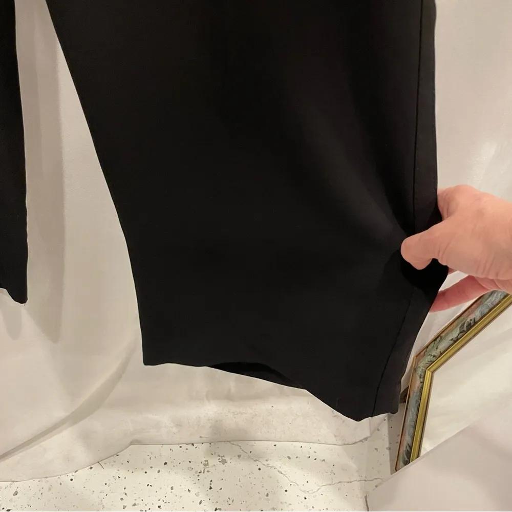 Vintage Lord & Taylor wide leg flowy luxury dressy pants black tuxedo stripe - Image 5