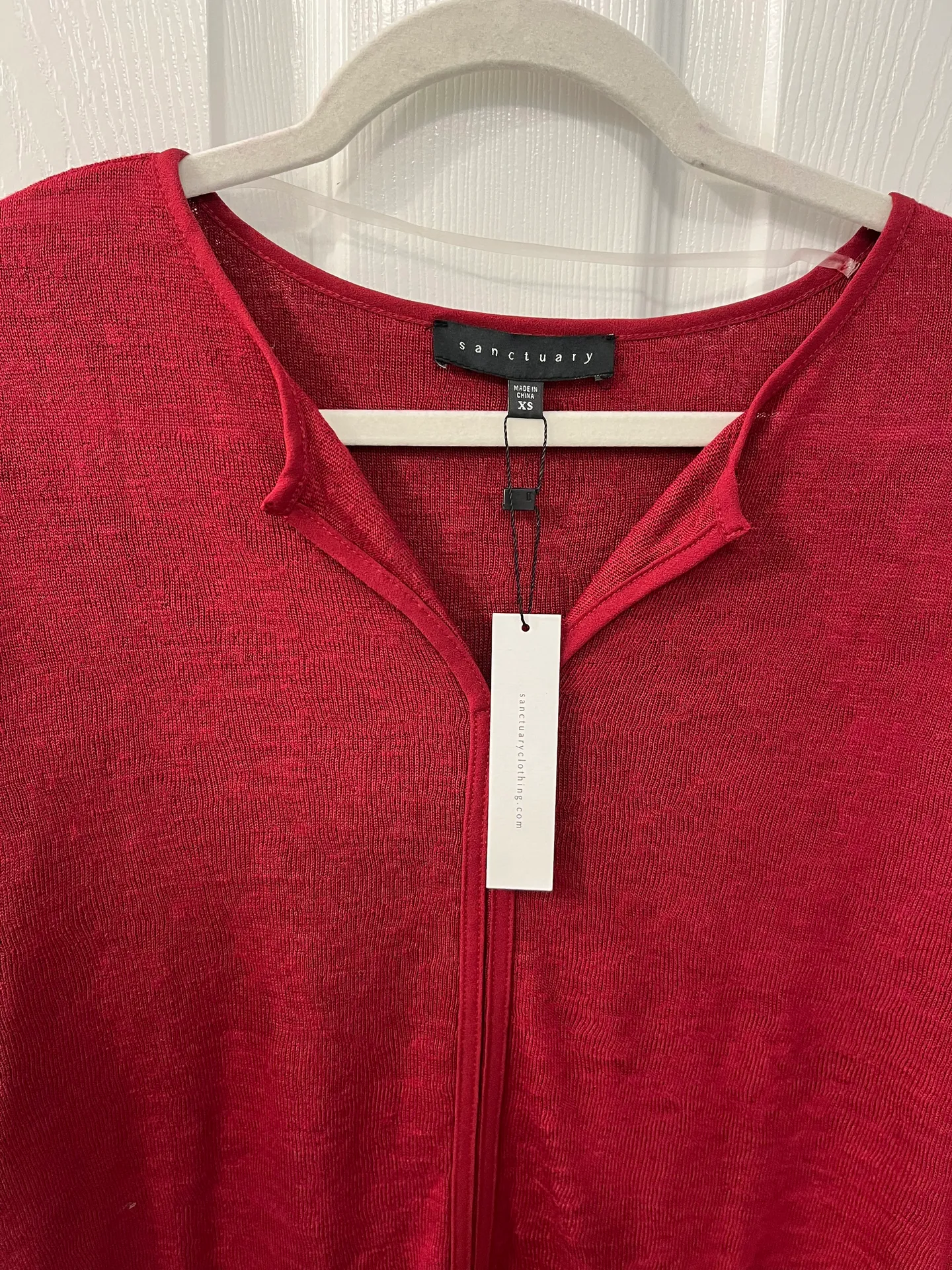 NWT  Red Size XS mixed Media Long Sleeve Sweater - Image 12