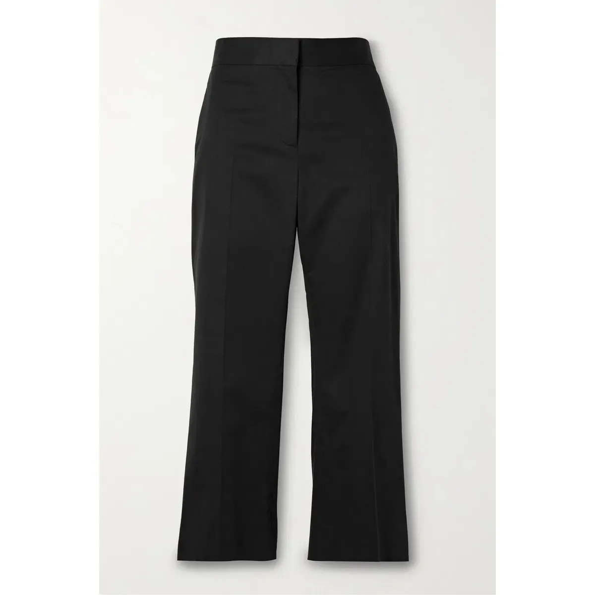 THE ROW Cotton/cashmere Black Bapri Cropped Cotton-Blend Straight-Leg Pants 12 - Image 2