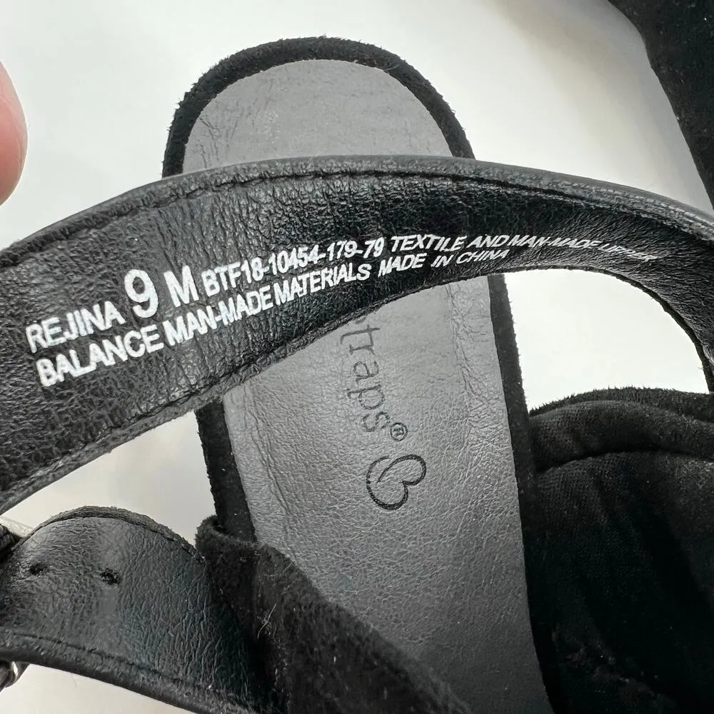 Bare Traps Rejina black sling back mule Booties shootie chunky heel western sz 9 - Image 7