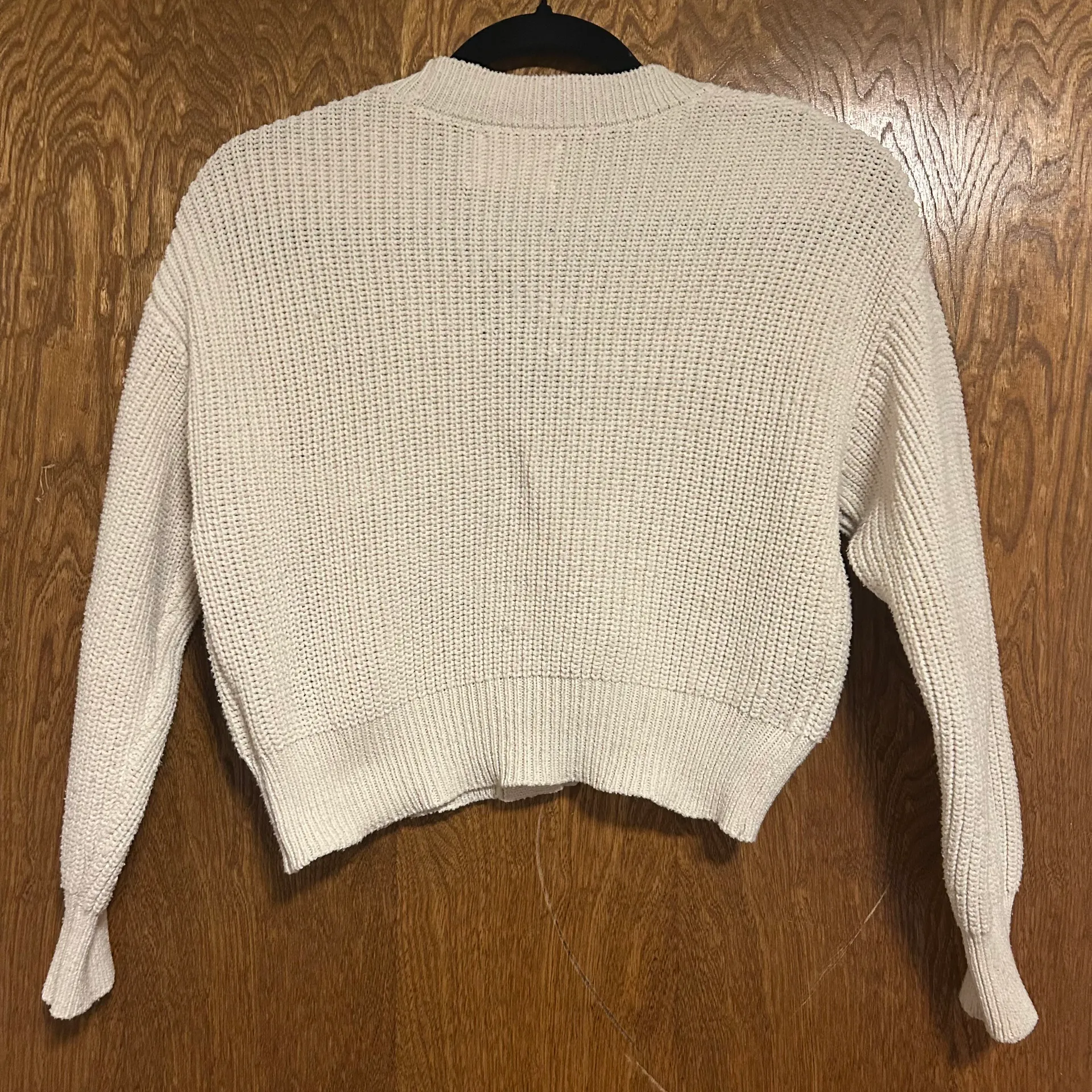 Knit Slouchy Cardigan Cream - Image 2