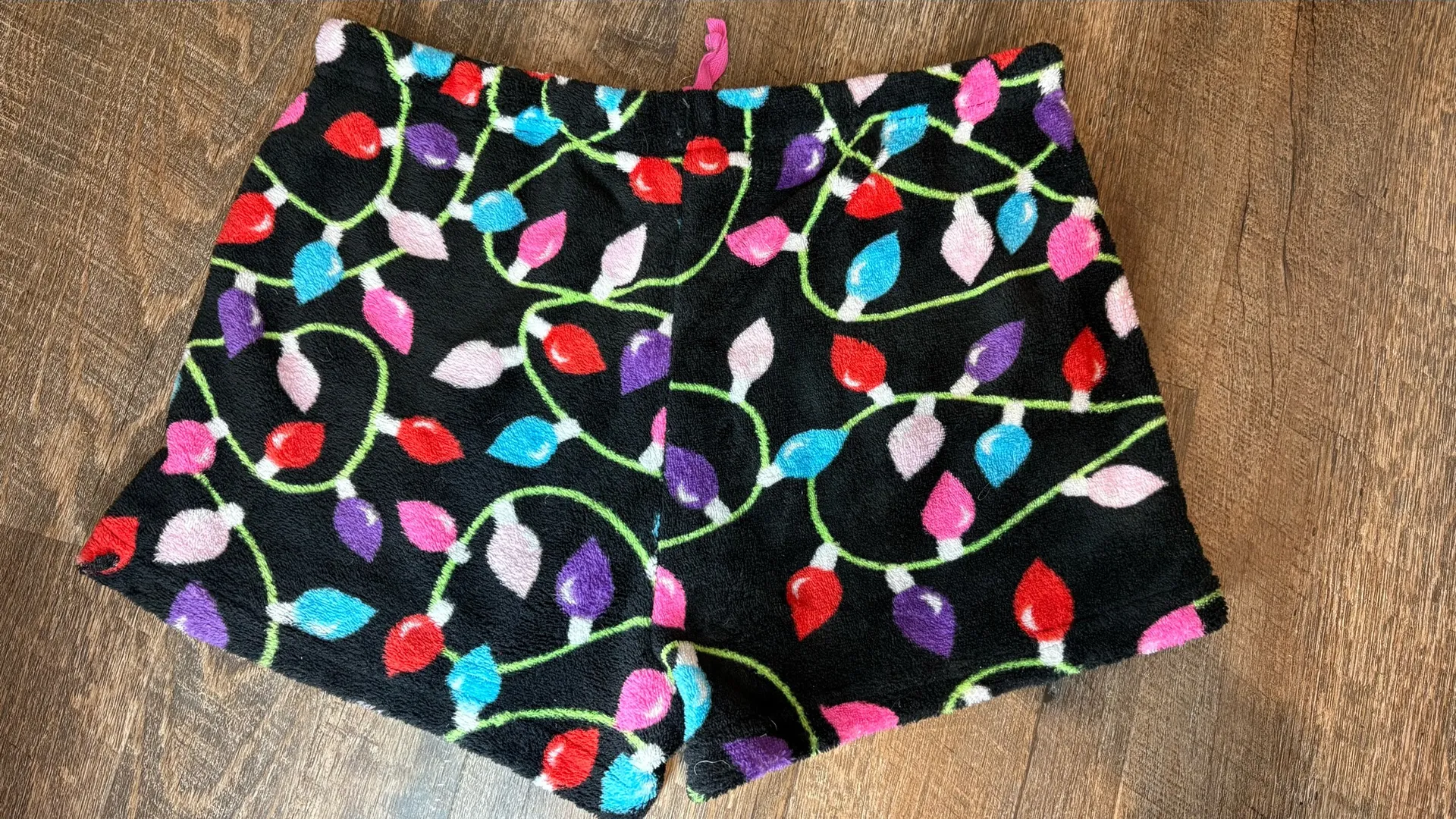 Christmas Lights Sleep and Lounge booty shorts Black Size M - Image 2