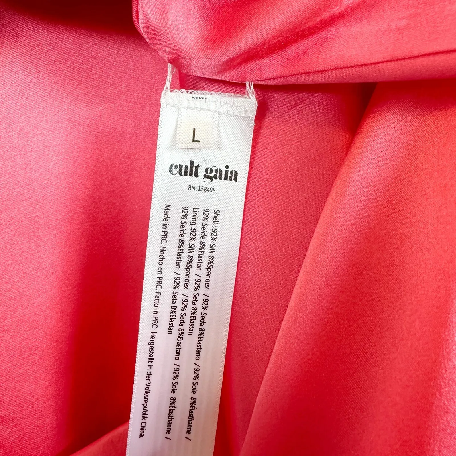 Cult Gaia | NWT Silk Shiazu Long Formal Gown Dress in Blossom Pink $1198 Large - Image 12