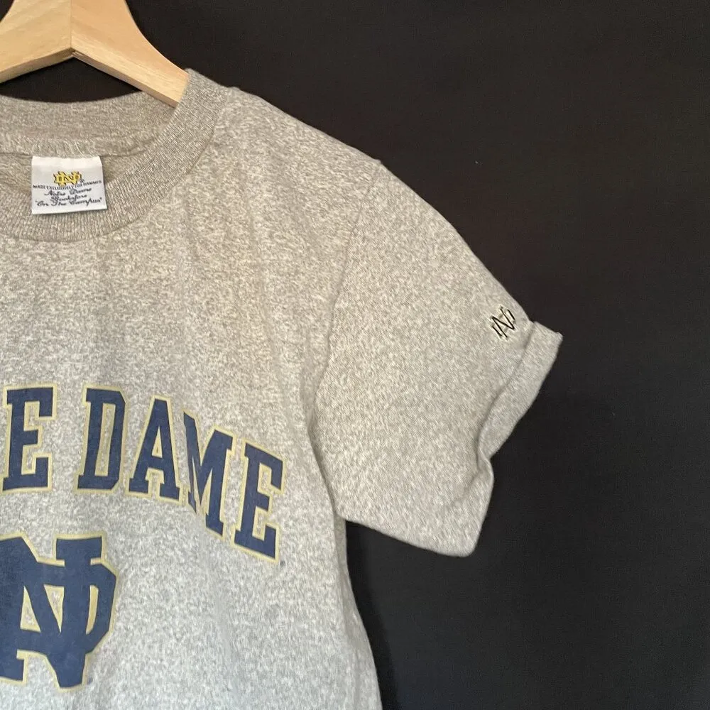 Notre Dame Gray T-Shirt By The Cotton Exchange women's size small casual top - Image 3