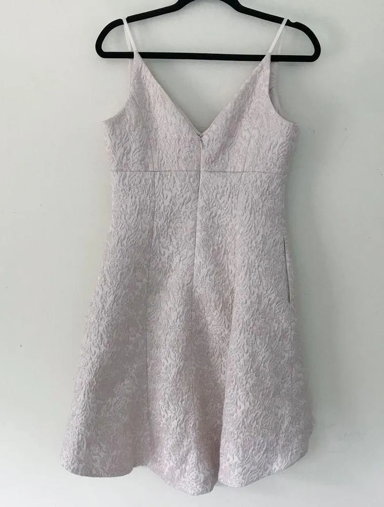 New Aidan Mattox Jacquard Hi-Low Flare Dress 6 - Image 8