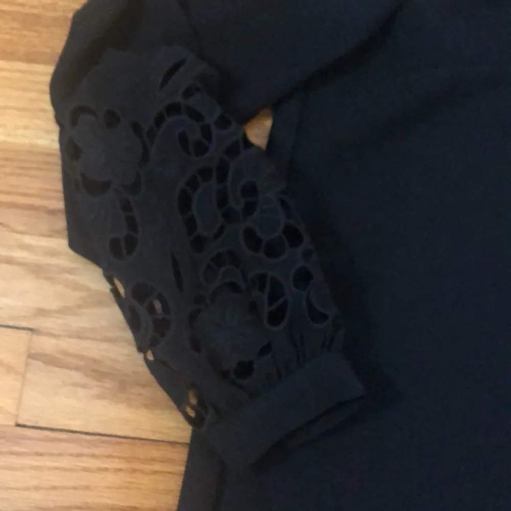 Beautiful H&M Sheath Dress with Embroidered Sleeves Sz 12 - Image 4