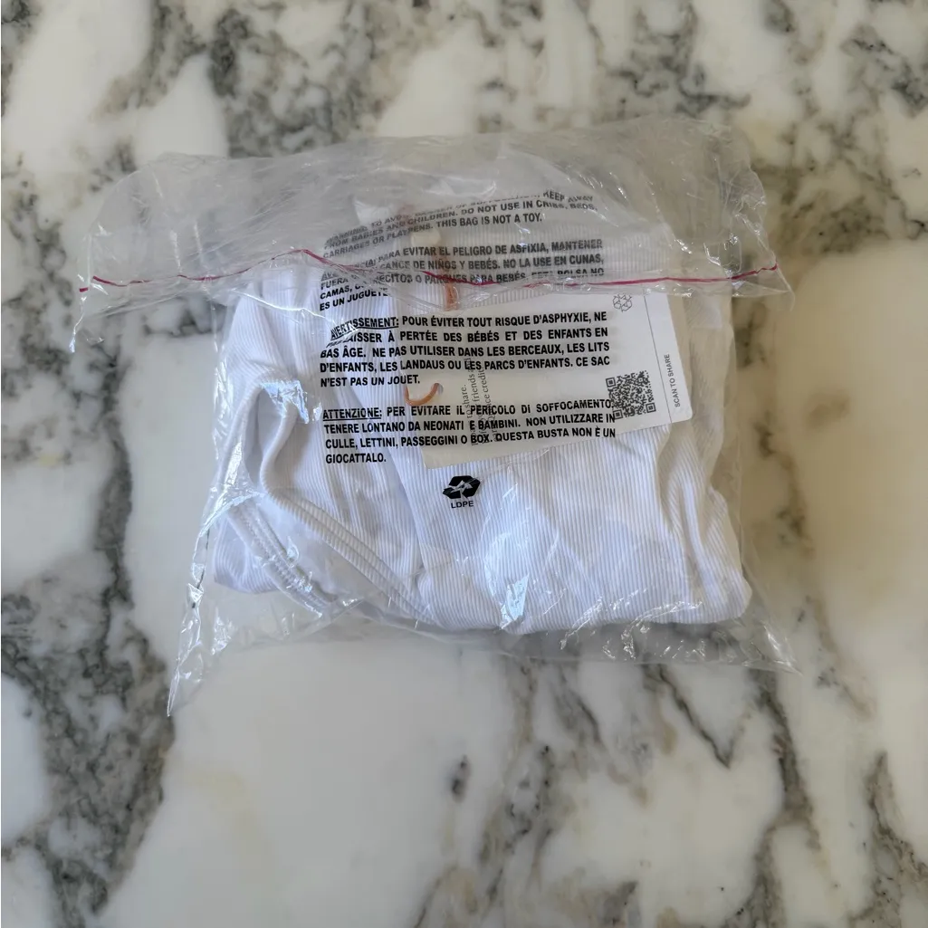 NWT Quince Italian Cami RIBBED One-Piece Swimsuit – White, Sz M Sold out online - Image 12