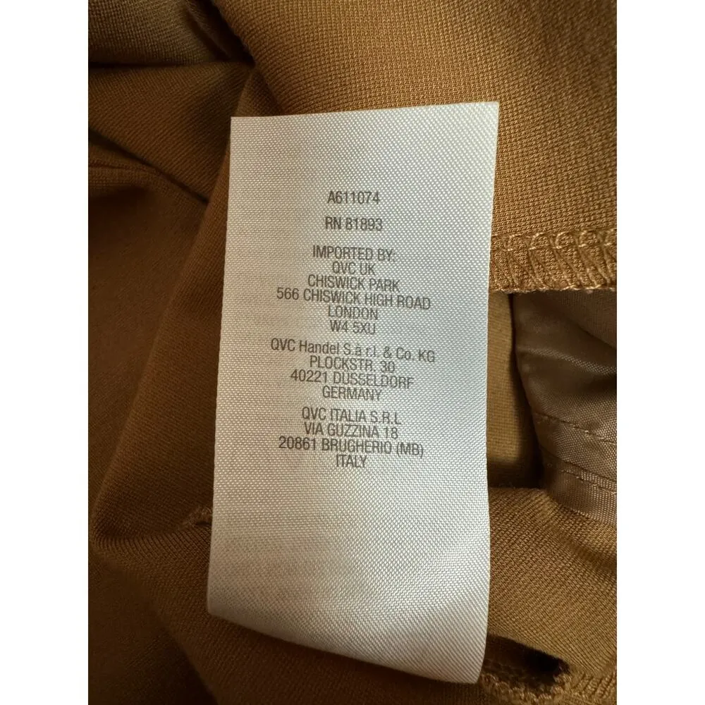 Tailored by Susan Graver Smart Ponte Knit Blazer Caramel Twist Medium - Image 10