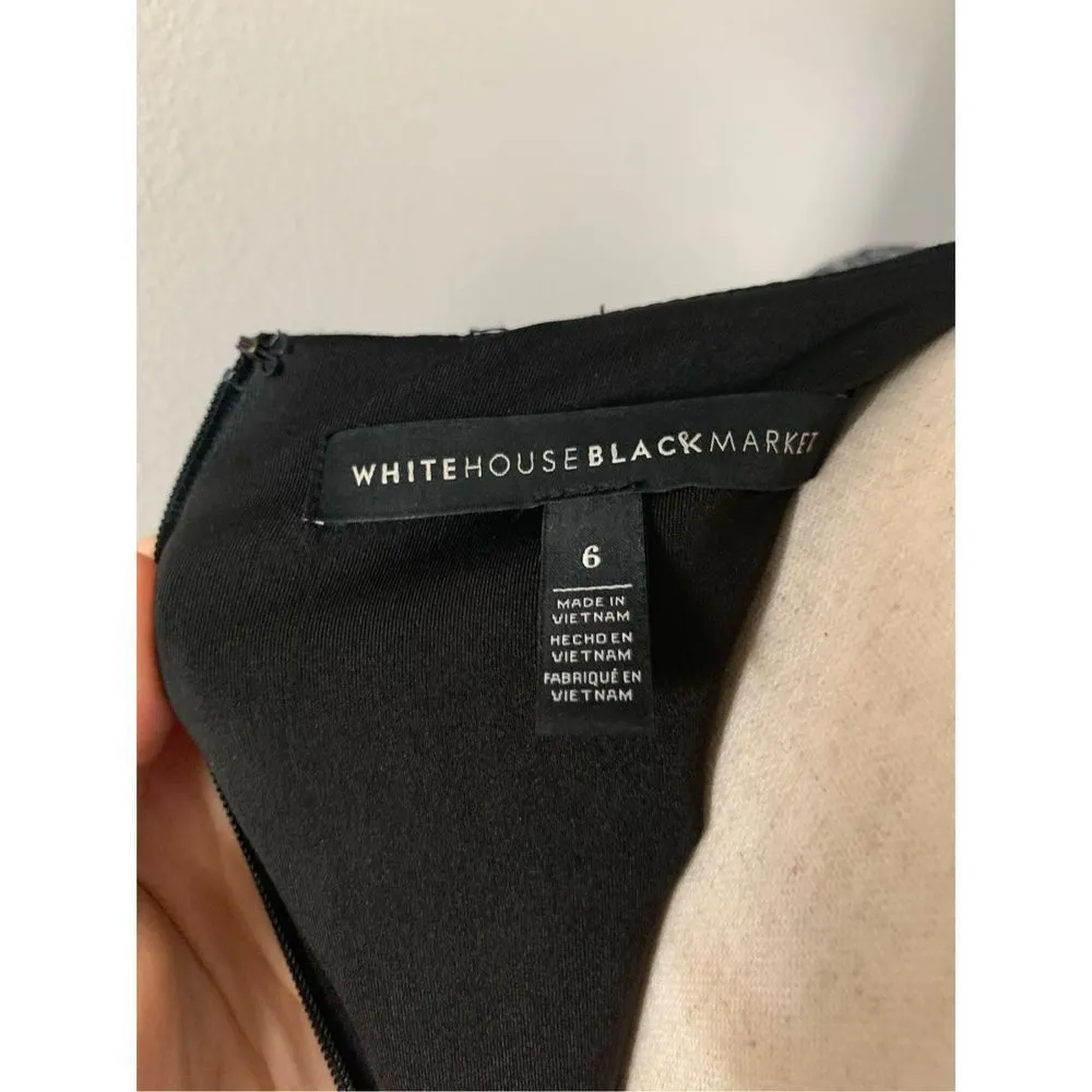 White House black market work dress size 6 black - Image 7
