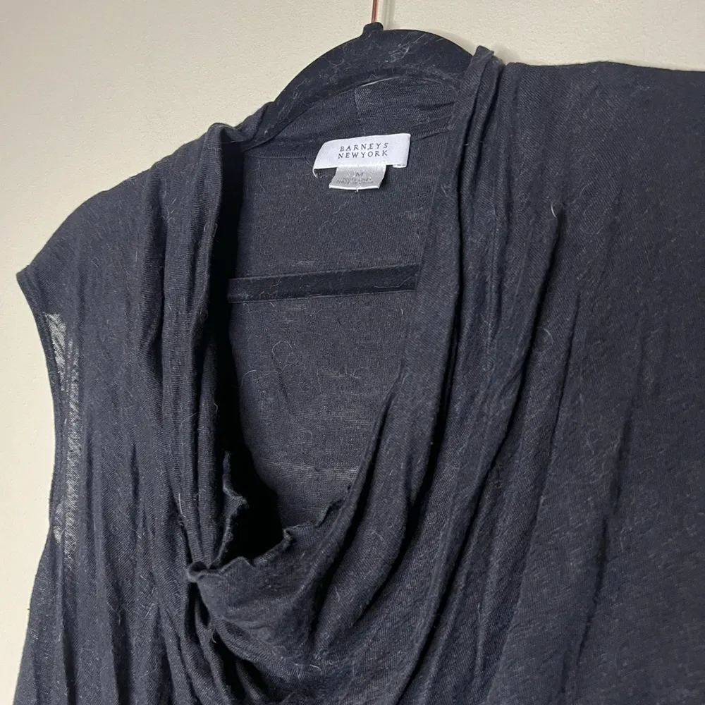 Vintage Barney’s New York 100% Linen cowl neck blouse - Image 5