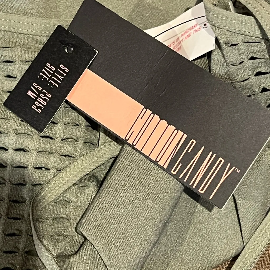 Cotton Candy Olive Green Spaghetti Strap Bodysuit Women’s Size Small/Medium NWT - Image 8