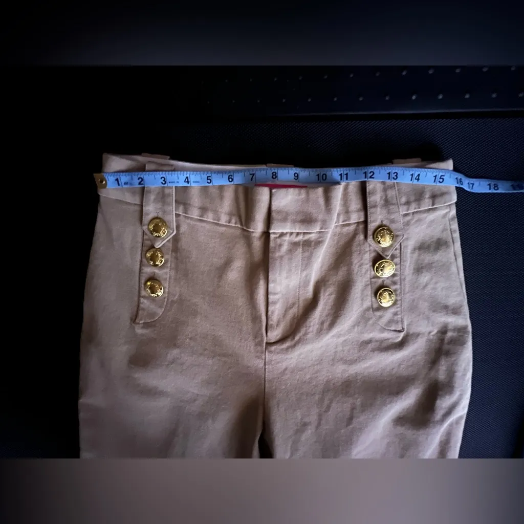 LILLY PULITZER 37" parrish bi-stretch crop flare pant in evening sand.  Size 12 - Image 10