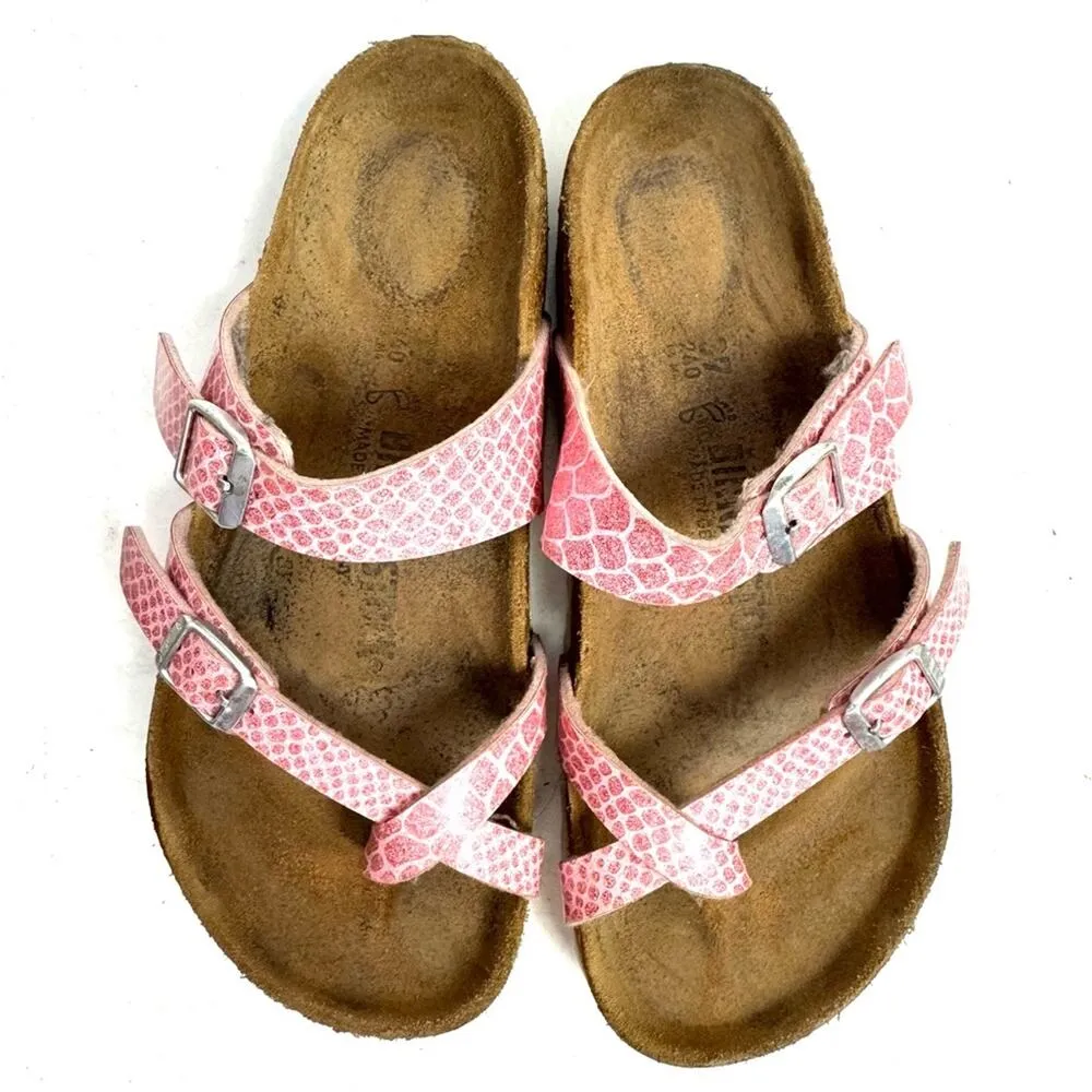 Birkenstock Mayari Pink Snakeskin Sandals Comfort Shoes Size EU 37/ US 6.5 - Image 3