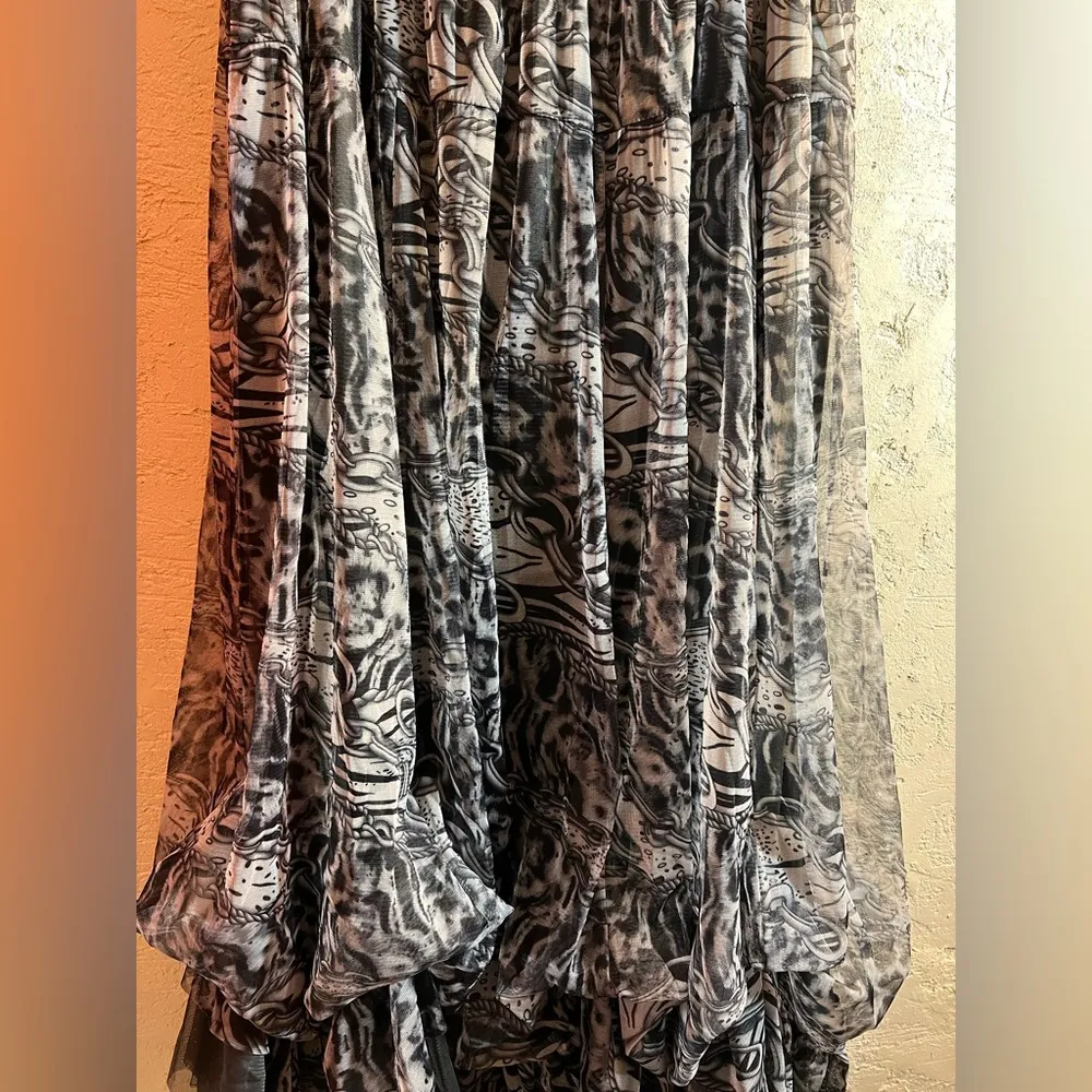 Lapis Black and Gray Asymmetrical Bubble Dress Size M - Image 5