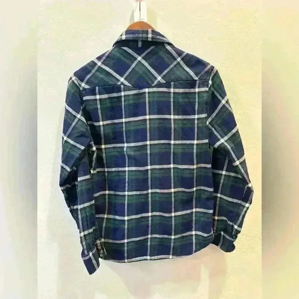 Jachs girlfriend plaid flannel, women's small - Image 2