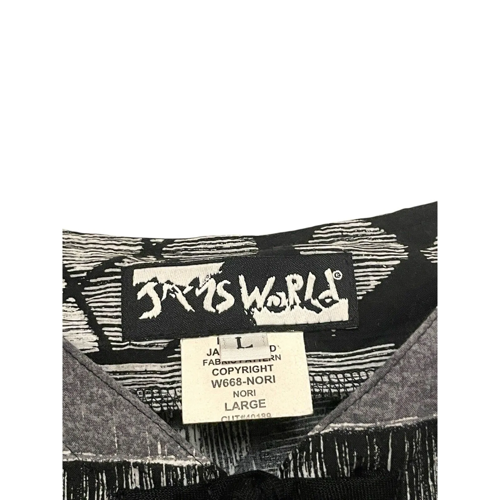 Vintage Jams World Nori Tank Top Women Size Large Black White Arty‎ Tribal Boho - Image 4