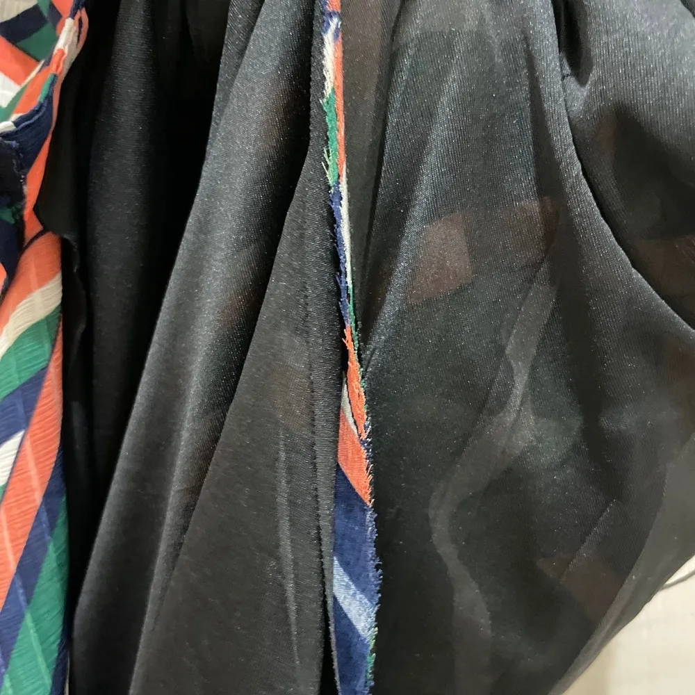 Zara Asymmetrical Stripe Sleeveless Button Shift Dress - Image 5