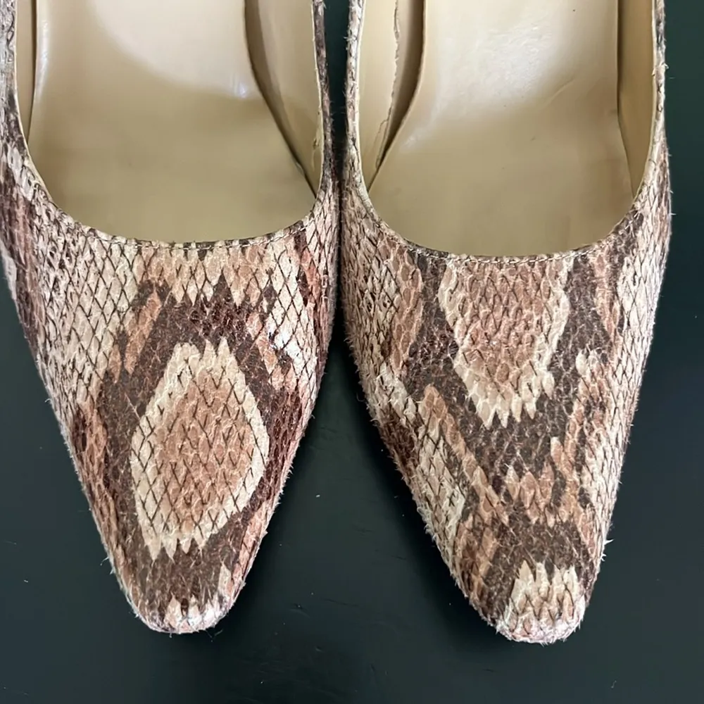 Karen Scott Clancy Snakeskin Print Leather Kitten Heels - Image 7