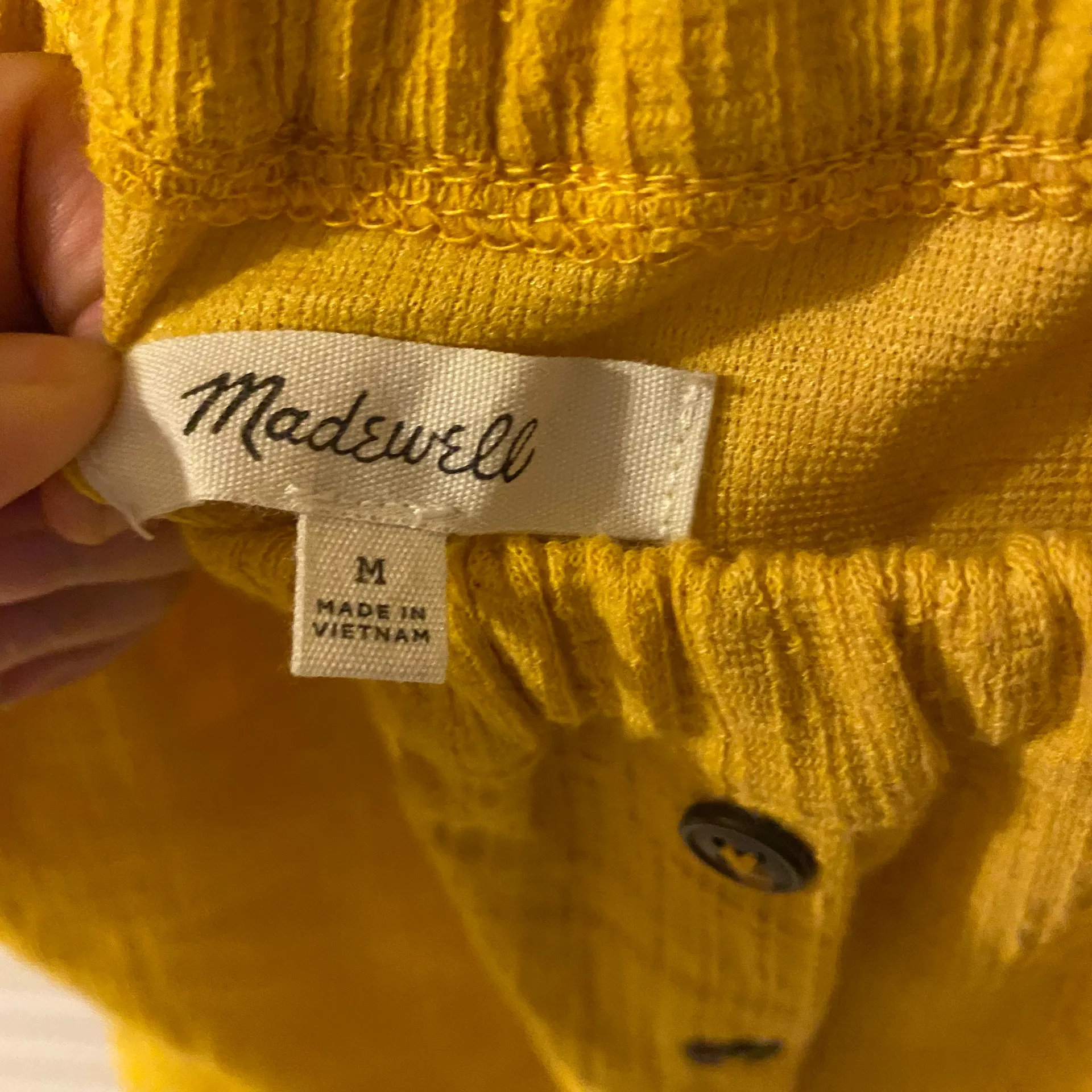Madewell Mustard Drop Sleeve Blouse - Image 5