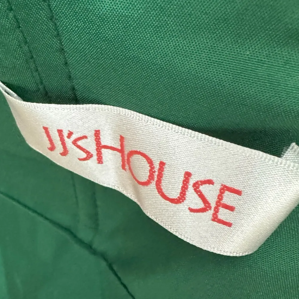 JJs HOUSE Green Goddess Chiffon Gown Split Ruffle Sleeve Dress V Neck Women Sz 6 - Image 11