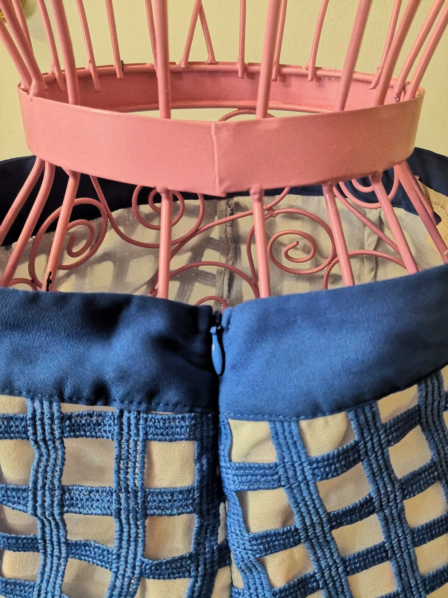 Champagne & Strawberries Fishtail Skirt Blue - Image 4