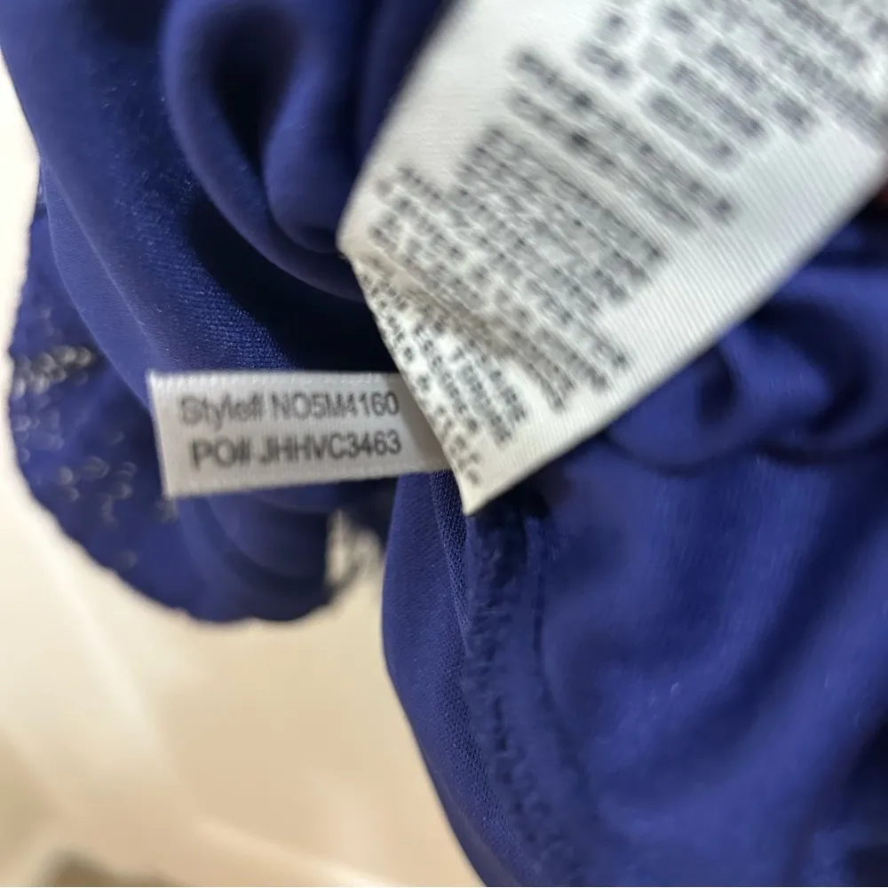 Eliza J Royal Blue Lace Dress Midi Length Size 2 - Image 2