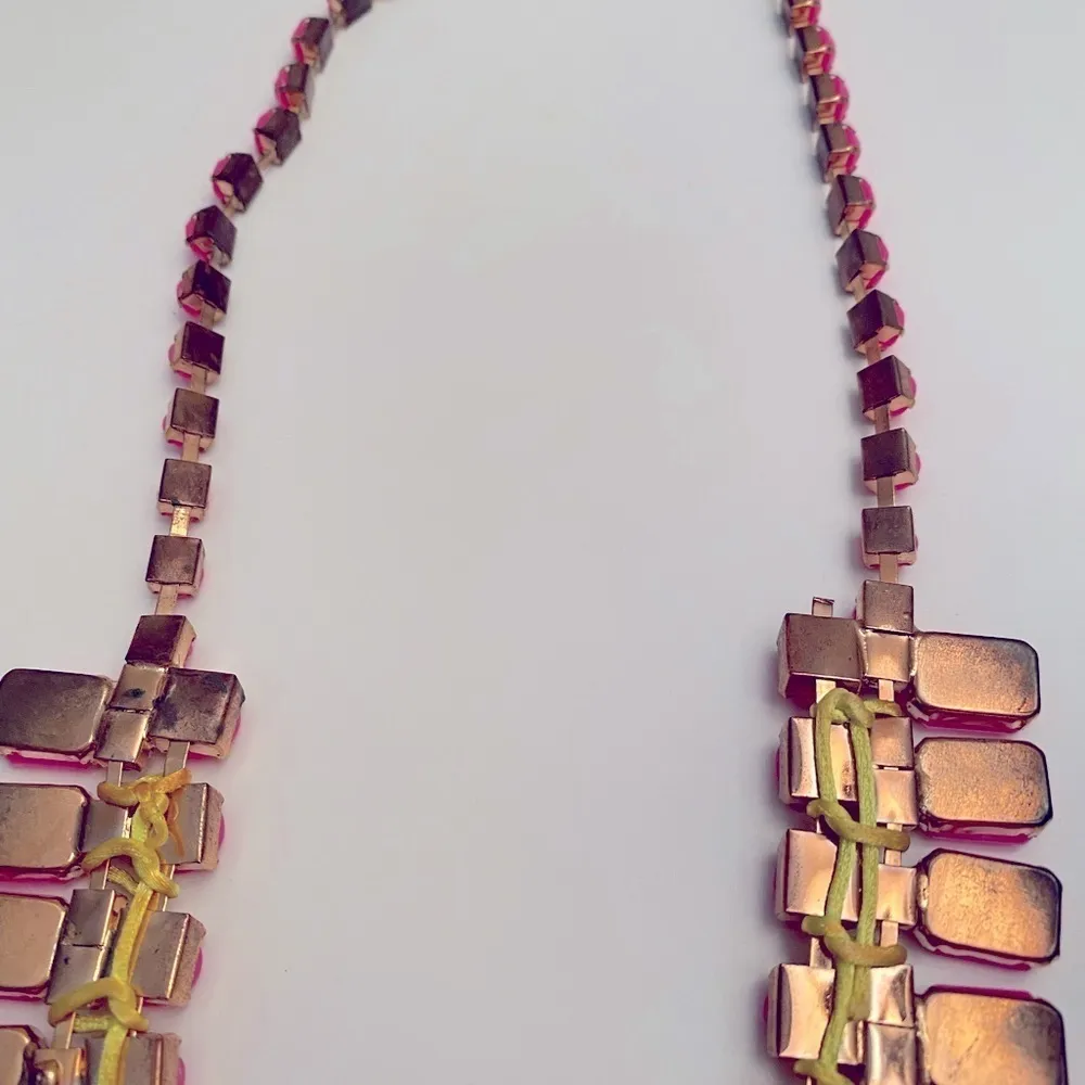 Hot pink and rhinestone necklace - Image 6