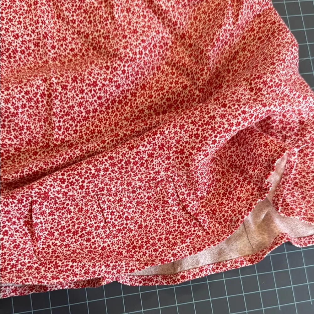 Abercrombie & Fitch red Mini A-Line Skirt Set top size S bottom size M - Image 6