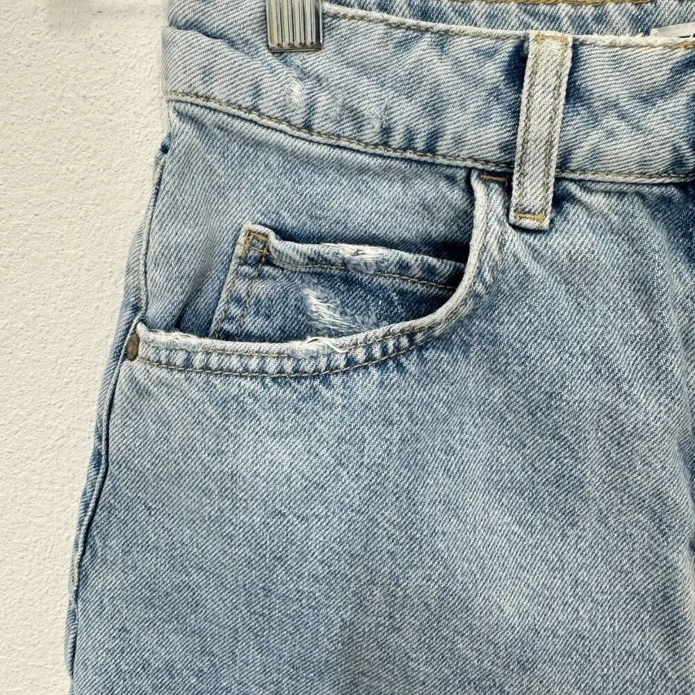 Women's Size 4 Ultra High Rise Cut Off Denim Jean Shorts Mom Jeans Summer - Image 5