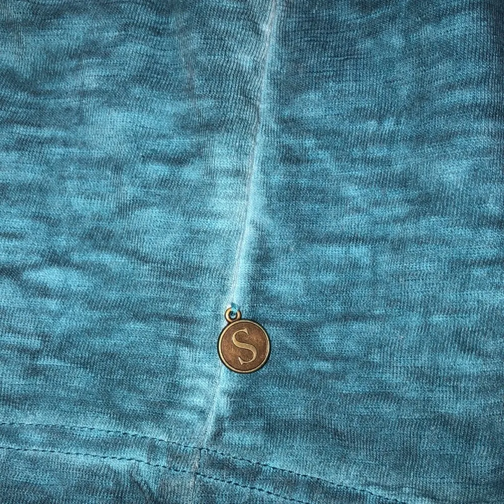 SOFT Surroundings size small/medium blue teal cozy pullover sweatshirt - Image 5