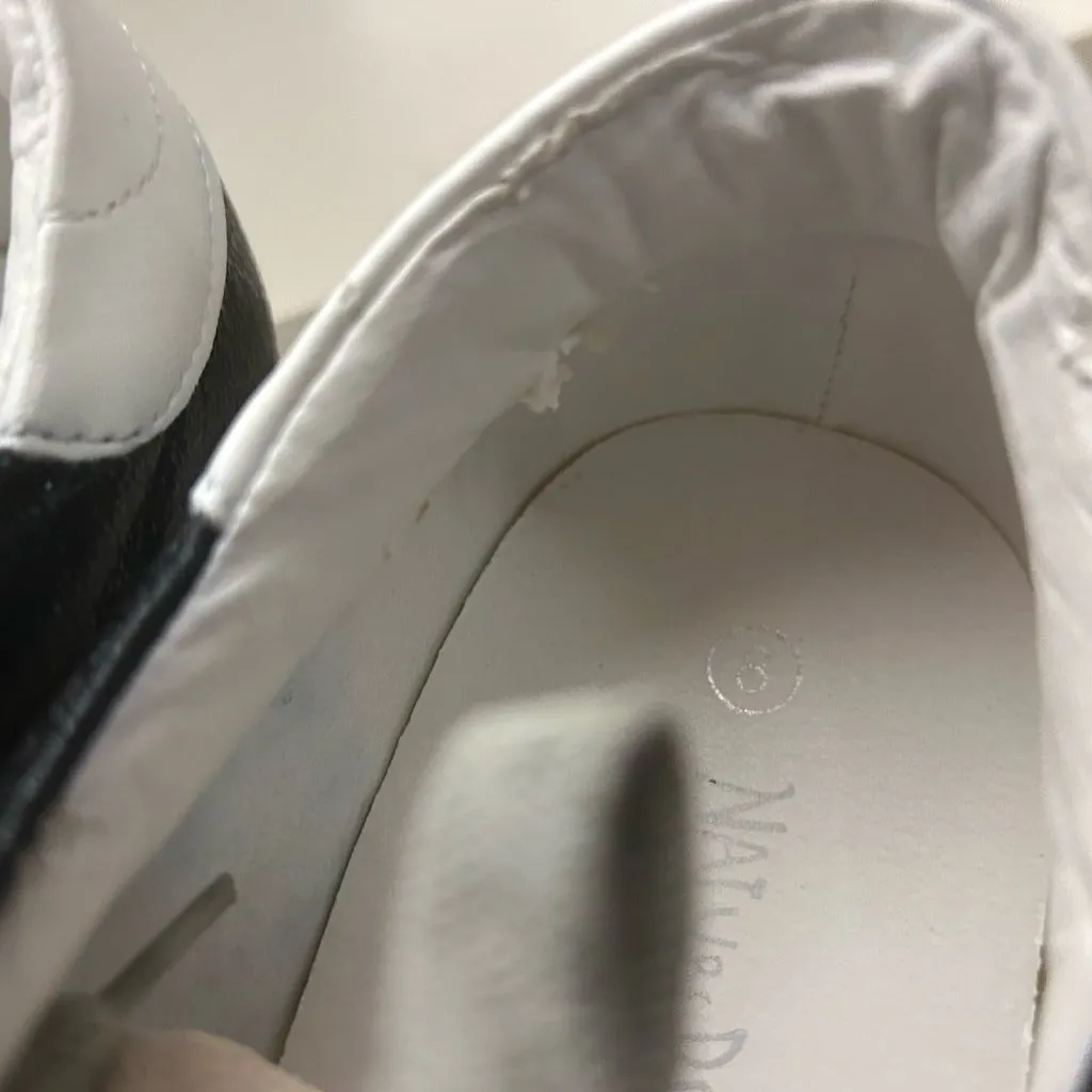 Nature Breeze Cream and Black Lace-Up Sneakers 8. Light peeling - Image 6