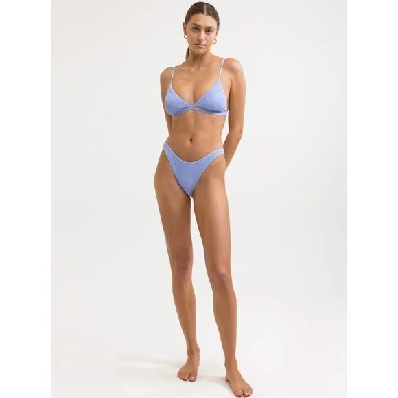 New! Rhythm. wave break beach pant bikini bottom in violet blue, size XL Blue - Image 13