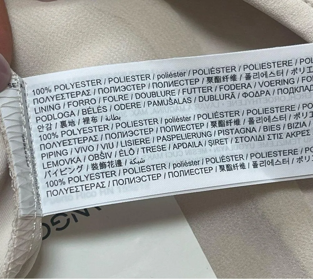 MANGO Frilled long jumpsuit Romper Bone Color ivory beige Sz US Large - Image 9