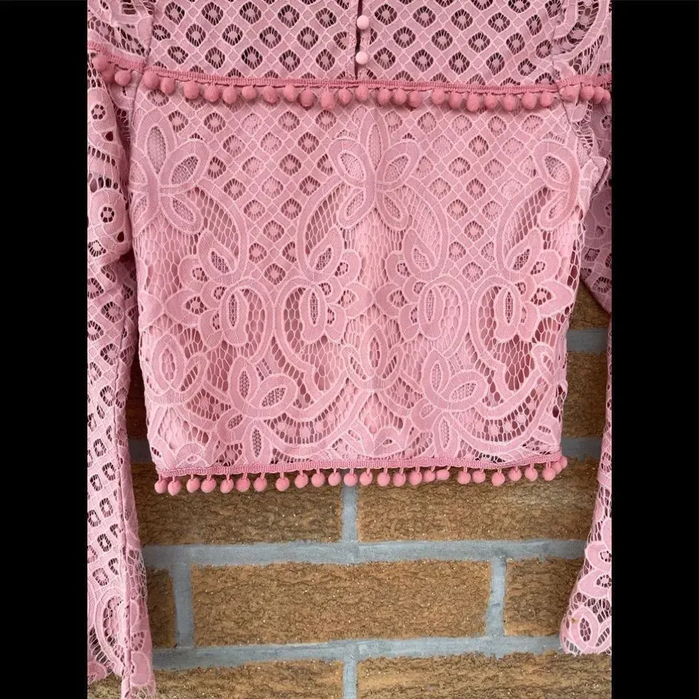 Tularosa Holly top long sleeve lace blouse small - Image 11