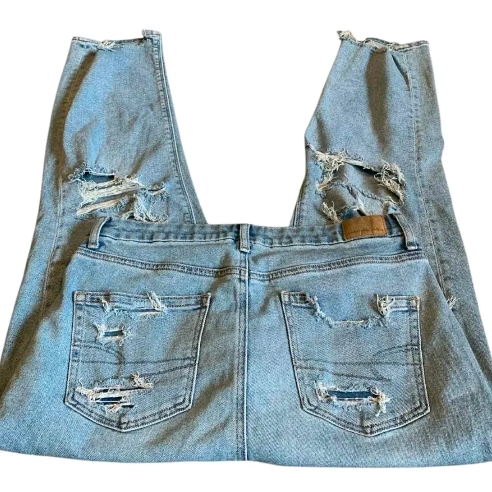American Eagle Outfitters Light Blue Distressed Jeans - Image 3