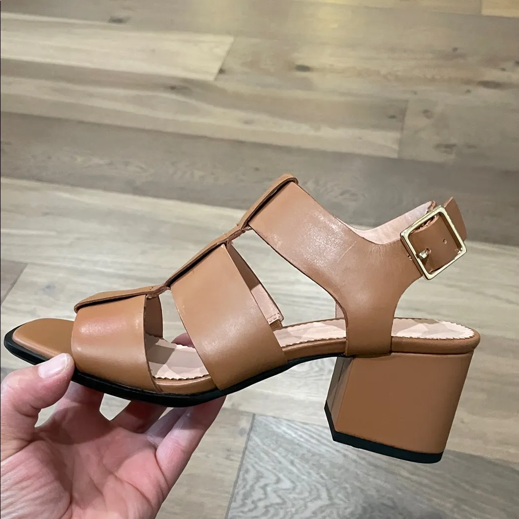 J. Crew Brown Leather Dylan Fisherman Block-Heel Sandals Size 6 - Image 12