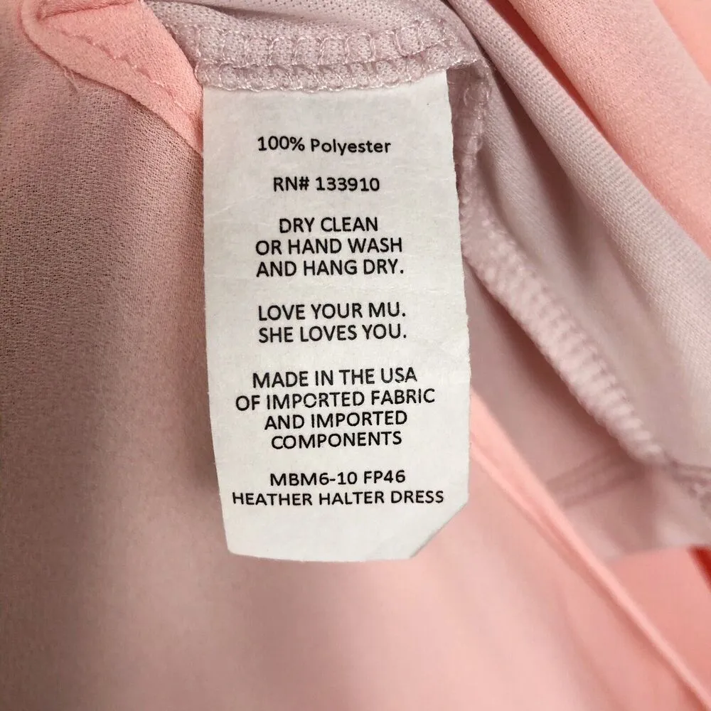 SHOW ME YOUR MUMU Heather Frosty Pink Halter Dress Medium - Image 5