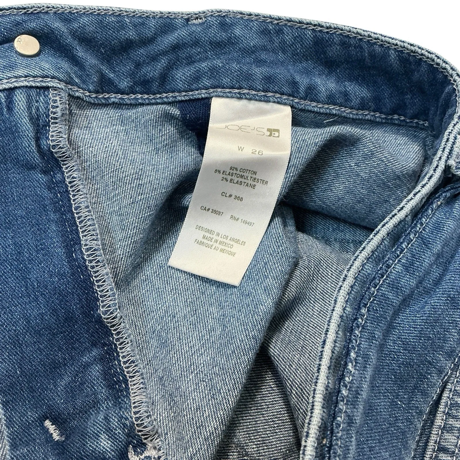 Joe's Jeans The High Rise Belted‎ Denim Shorts Size 26 - Image 3