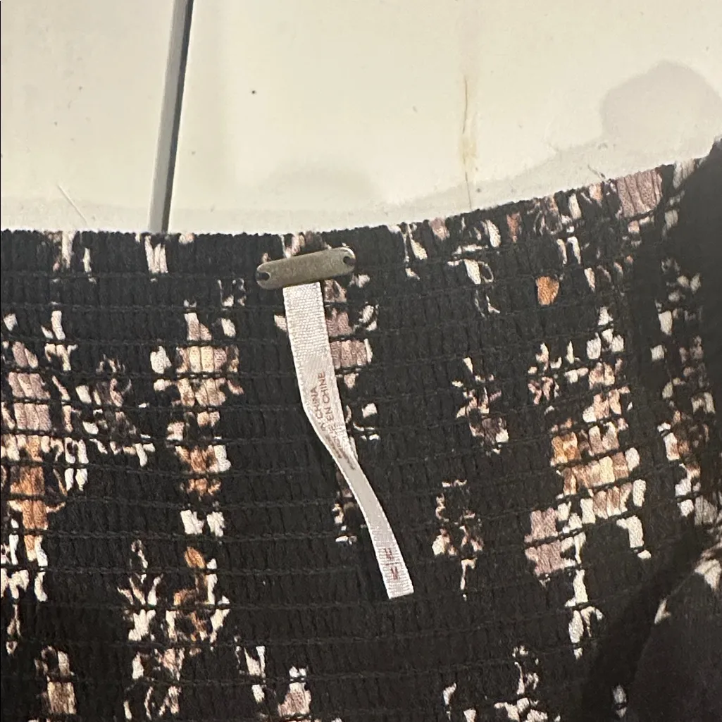 Free People Floral Long Sleeve mini Dress boho flowy size Medium - Image 5