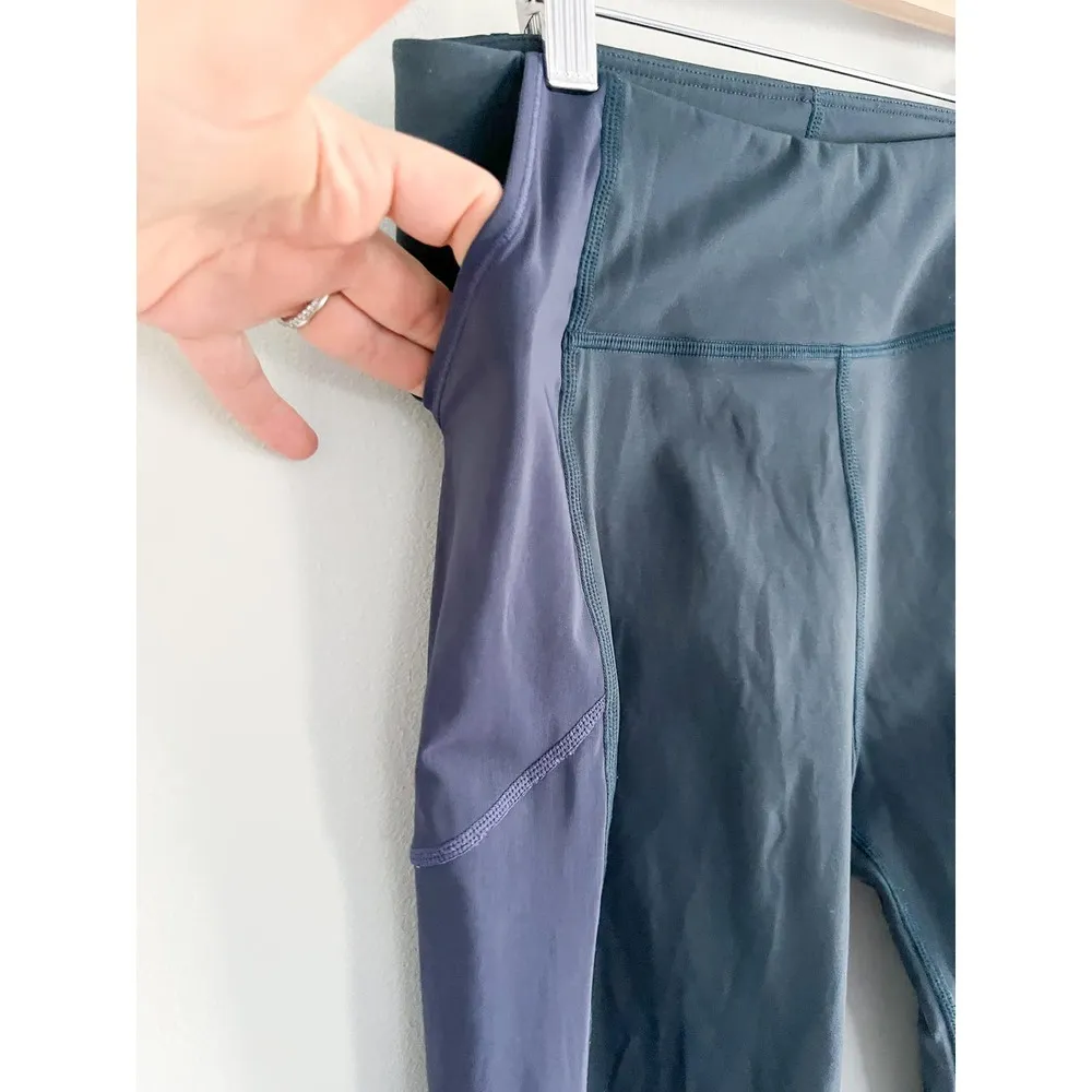 Varley | Cobalt Blue Athletic Leggings Side Mesh Panel Pockets | Sz S - Image 3